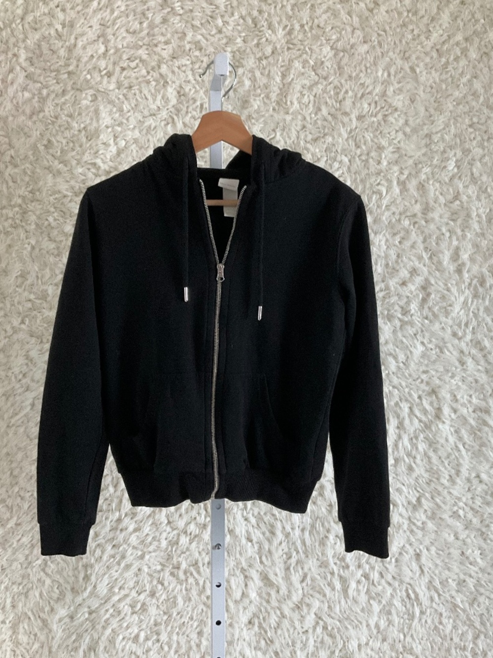 H&M BRAND WOMEN'S BLACK LONG-SLEEVE HOODIE~SIZE X-SMALL!